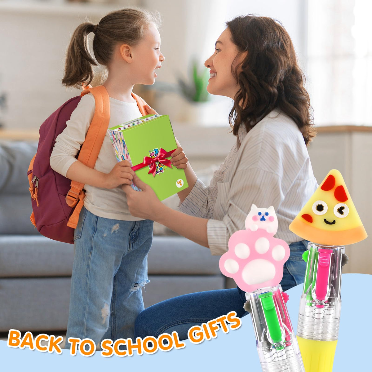 60Pcs Multicolor 4-in-1 Pens for Classroom Prizes, Teacher School Supplies