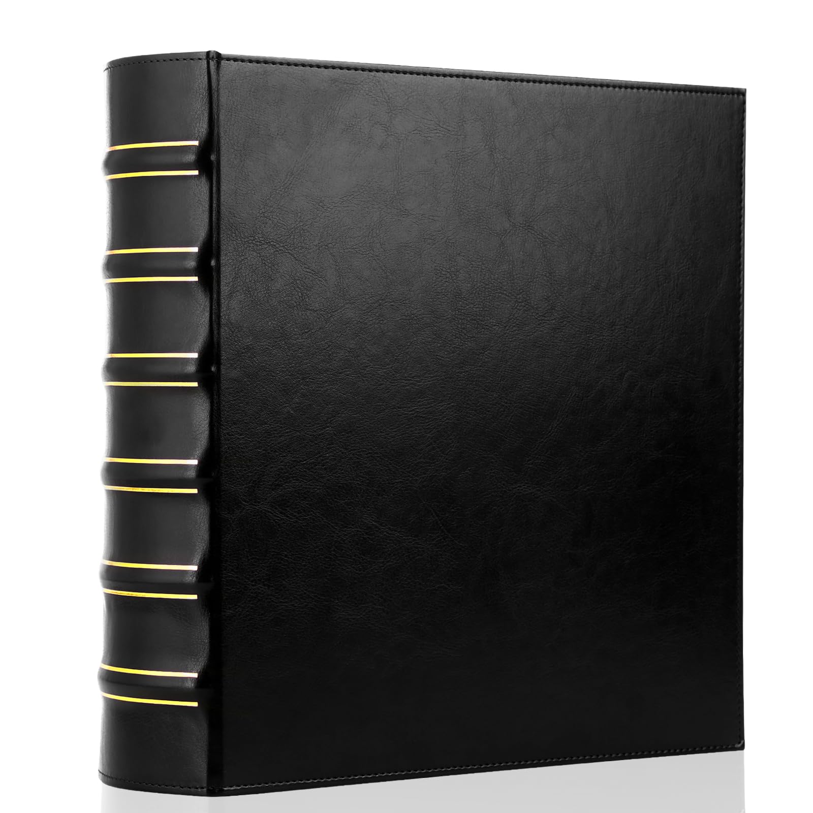 LETVPVOW Vintage Hardback 3 Ring Binder 2 Inch, Professional Leather Binders 2 Inch D Ring, Holds