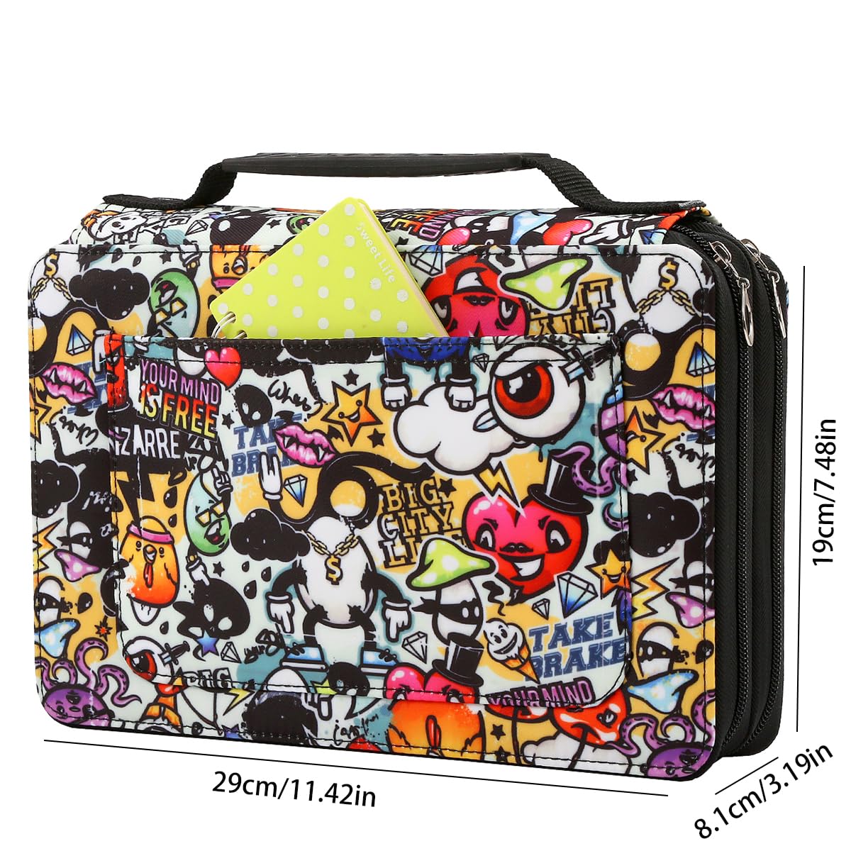 Lbxgap 68 Slots Marker Pen Organizer Case w/Handle