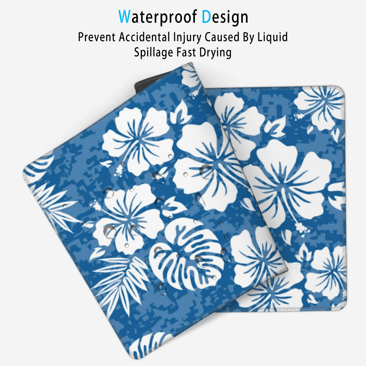 ZTHLL Hibiscus Flowers Large Mouse Pad, Aloha Tropical Hawaii Hibiscus Floral Camo Gaming Mouse