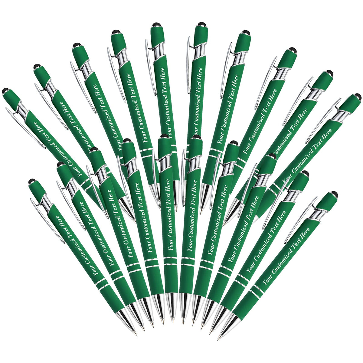 SeeWeLove Personalized Pens with Name Custom Pens with Stylus Tip 0.5 mm Soft Touch Ballpoint Pen