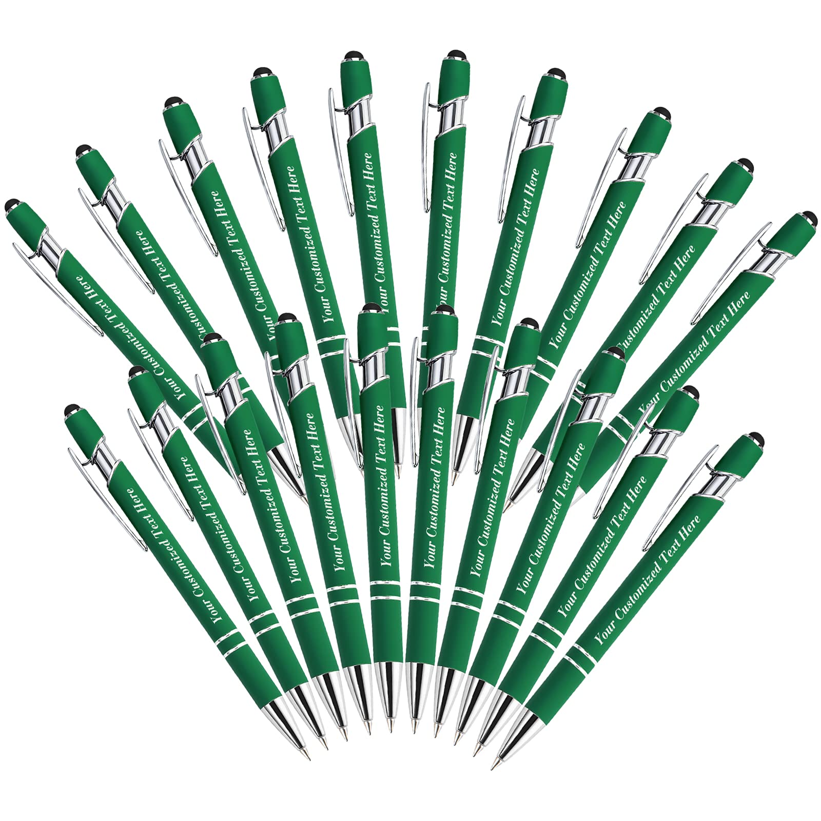 SeeWeLove Personalized Pens with Name Custom Pens with Stylus Tip 0.5 mm Soft Touch Ballpoint Pen