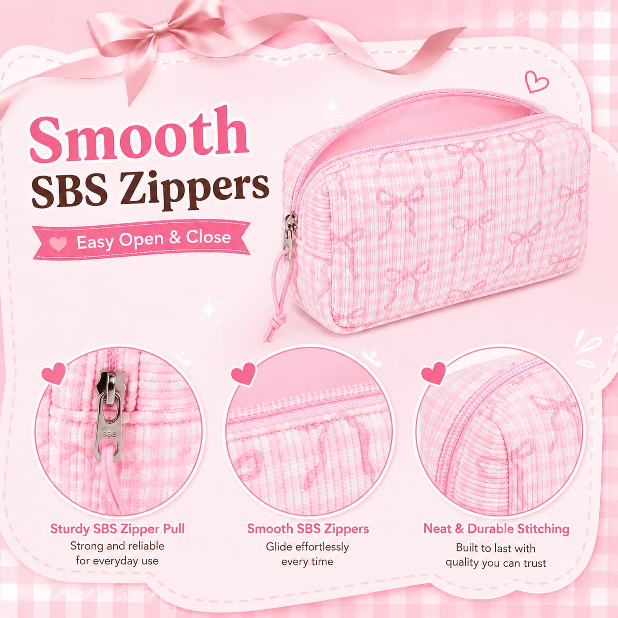 LEDAOU Cute Pencil Case for Kids Girls Boys Pencil Pouch kawaii Pen Pencil Box Bag Holder for
