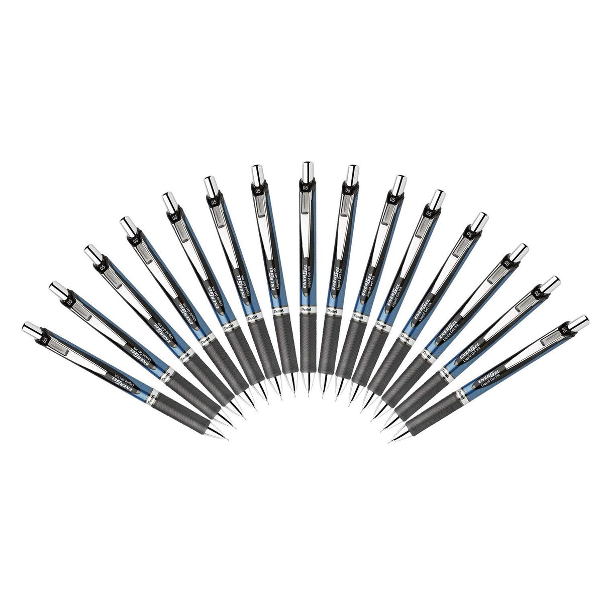 Pentel EnerGel Deluxe RTX Retractable Liquid Gel Pen - 0.5mm - Fine Line - Needle Tip - Black Ink/