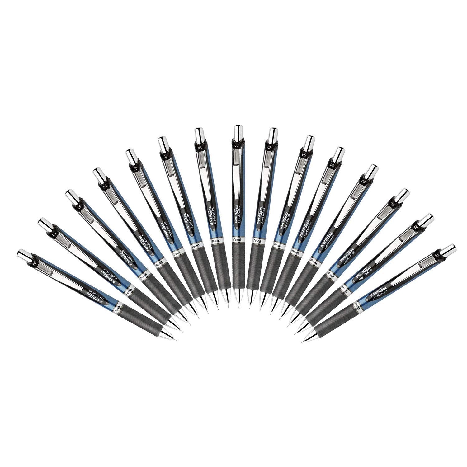 Pentel EnerGel Deluxe RTX Retractable Liquid Gel Pen - 0.5mm - Fine Line - Needle Tip - Black Ink/