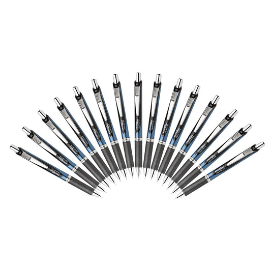 Pentel EnerGel Deluxe RTX Retractable Liquid Gel Pen - 0.5mm - Fine Line - Needle Tip - Black Ink/
