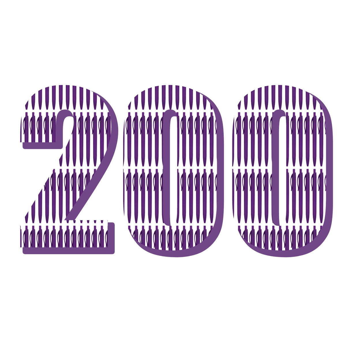 deegtran Pens Bulk, 200 Pack No Bleed Purple Barrel Click, Wholesale Retractable Ballpoint Pens
