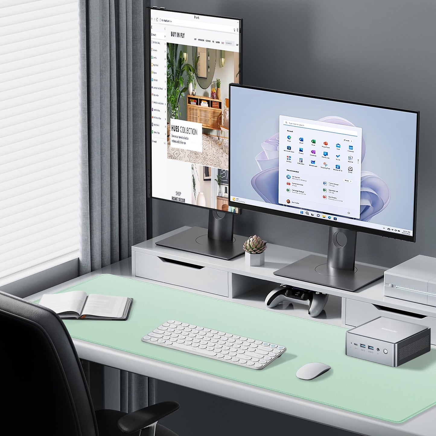 Canjoy Large Desk Mat, 47.2"x15.7" Full Size Desk Pad Big Computer Mousepad