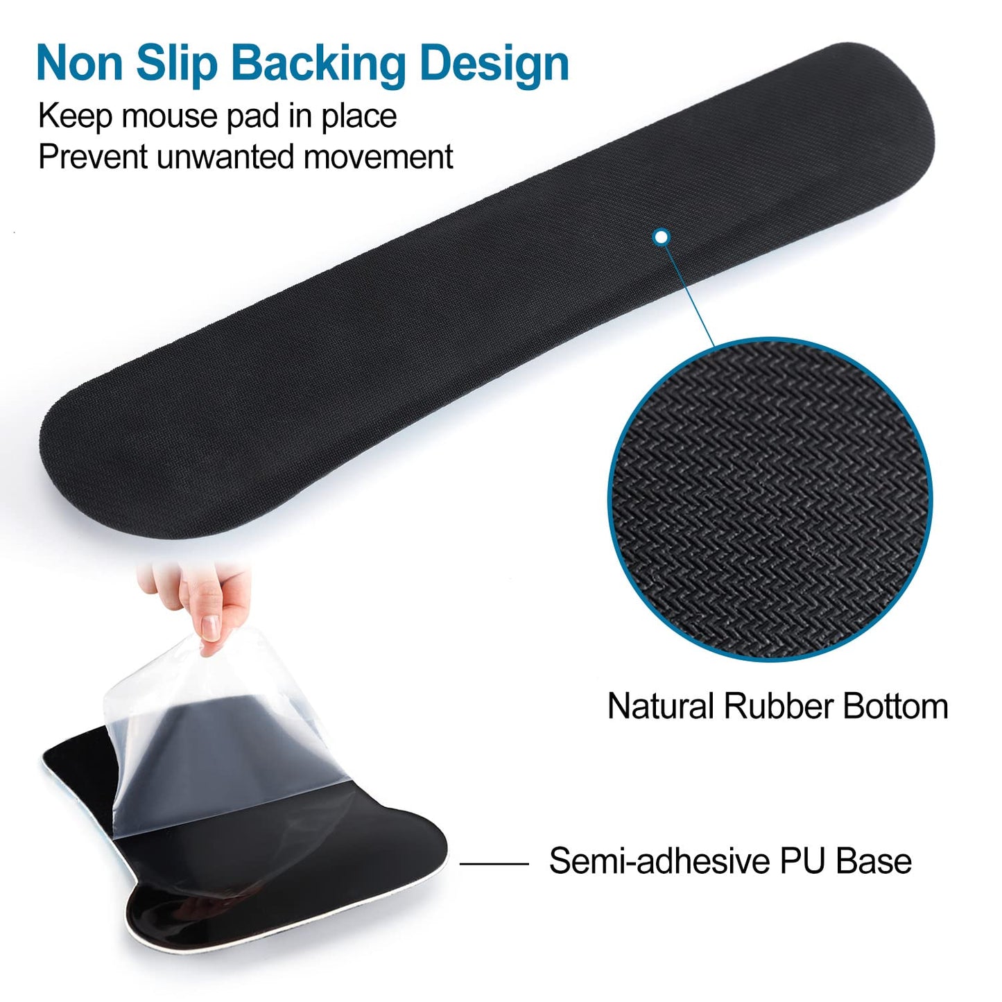 ToLuLu Keyboard Wrist Rest Pad Ergonomic Mouse Pad Set, Gel Mousepad for PC