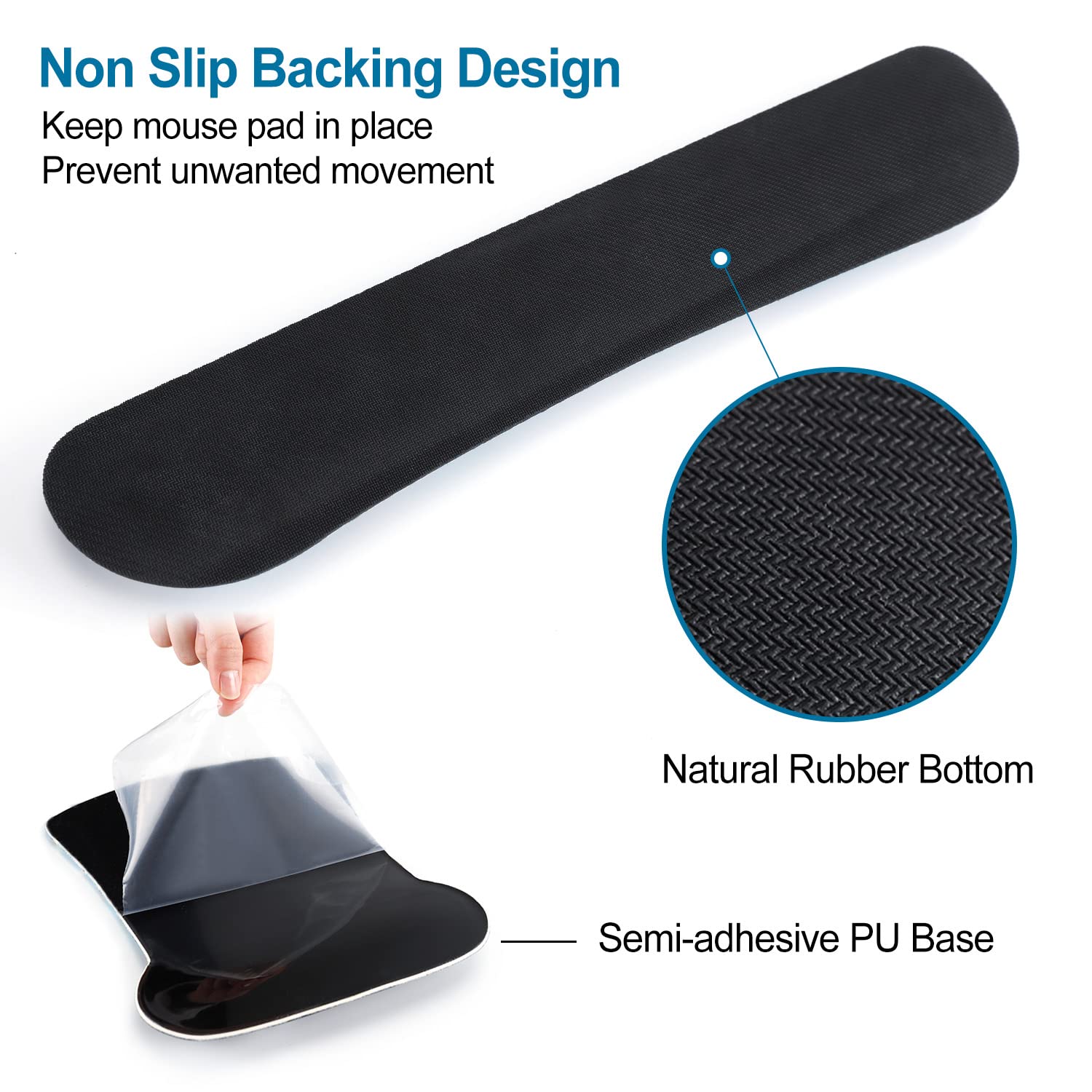 ToLuLu Keyboard Wrist Rest Pad Ergonomic Mouse Pad Set, Gel Mousepad for PC