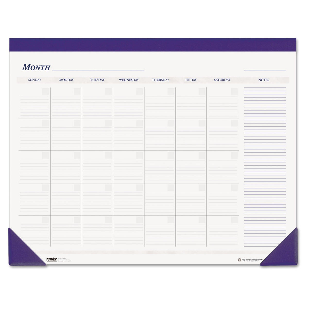HOUSE OF DOOLITTLE 464 Nondated Desk Pad Calendar, 22 x 17, Blue