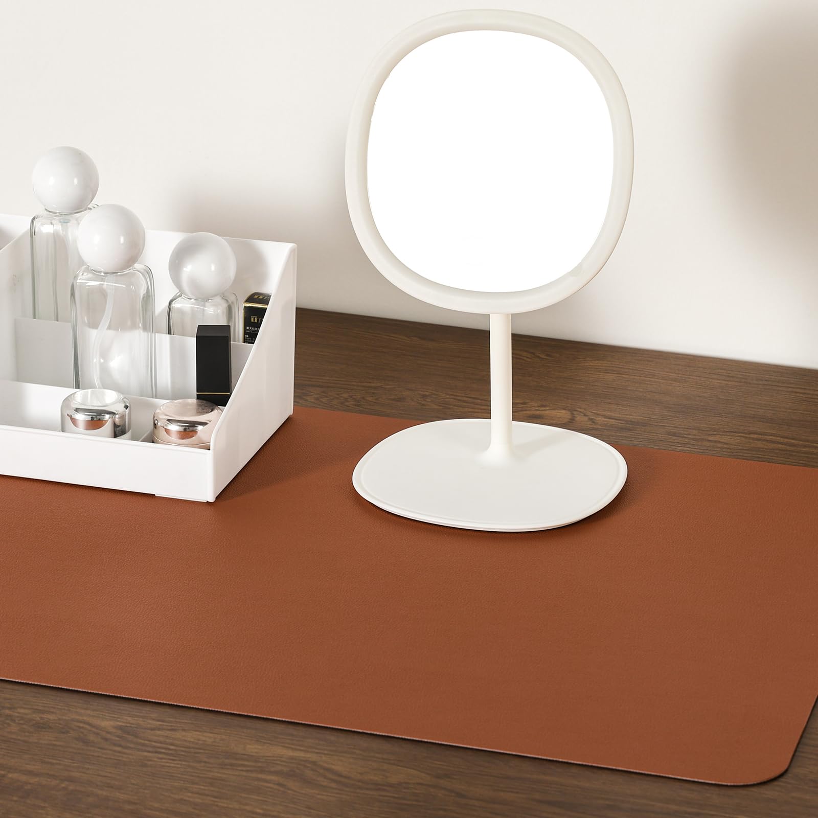 Jumdast Dual Sided Desk Pad Faux Leather Desk Mat Large Mouse Pad