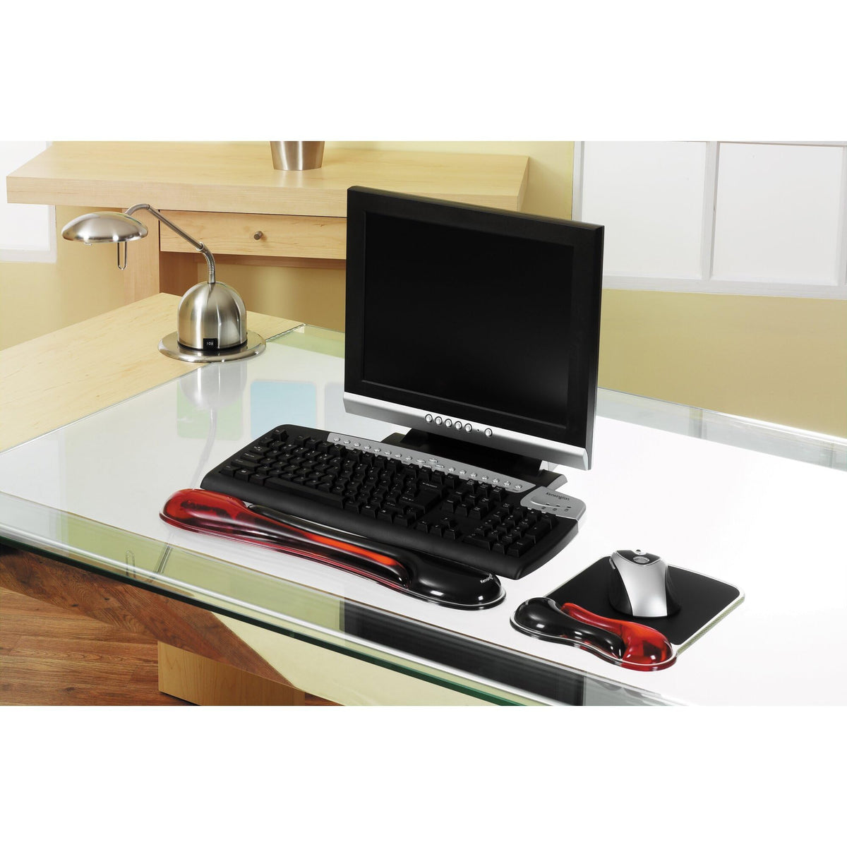 Kensington Duo Gel Mouse Pad - Black, Red