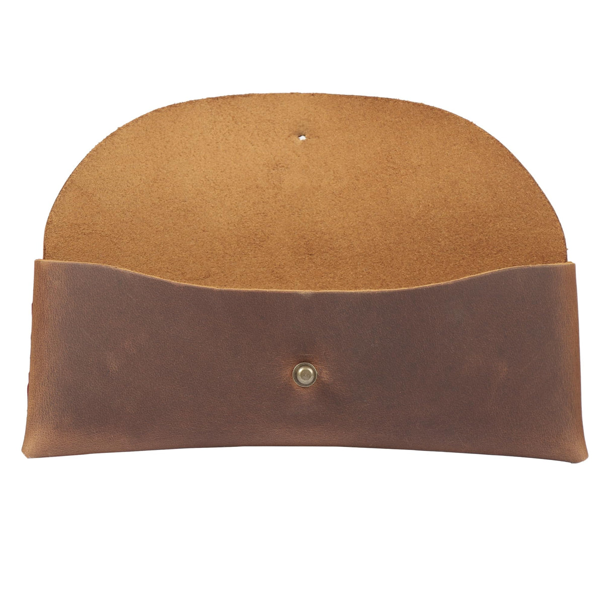 Londo Genuine Leather Retro Pen and Pencil Case - Metal Snap Fastener, Pencil Pouch Stationery Bag