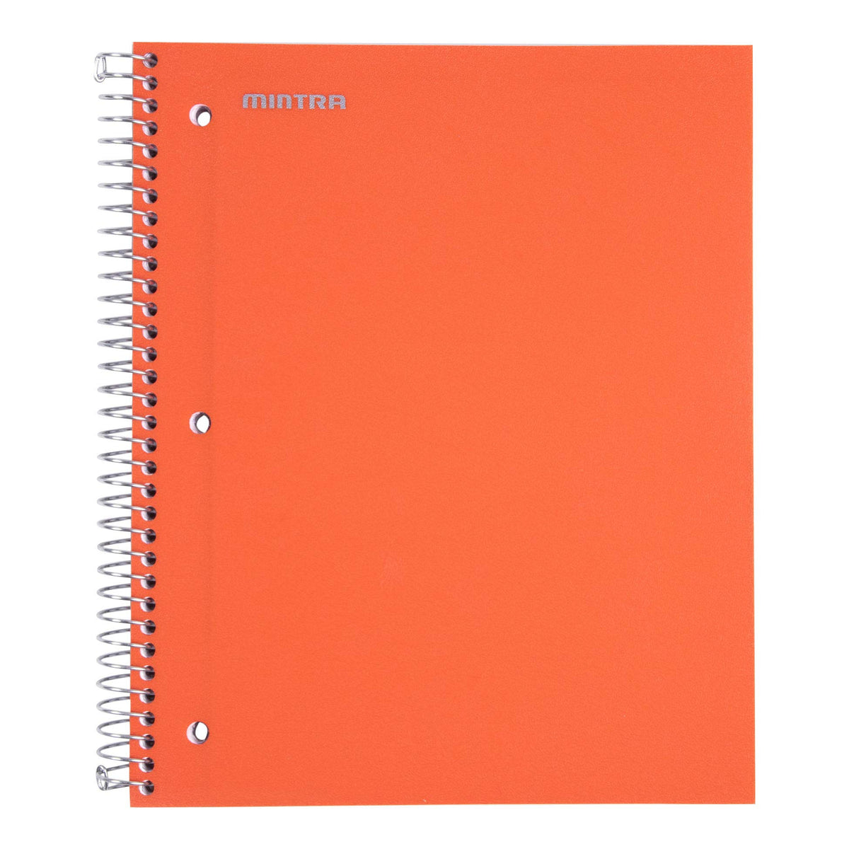Mintra Office Durable Spiral Notebooks, 3 Subject (Orange, College Ruled 2pk)