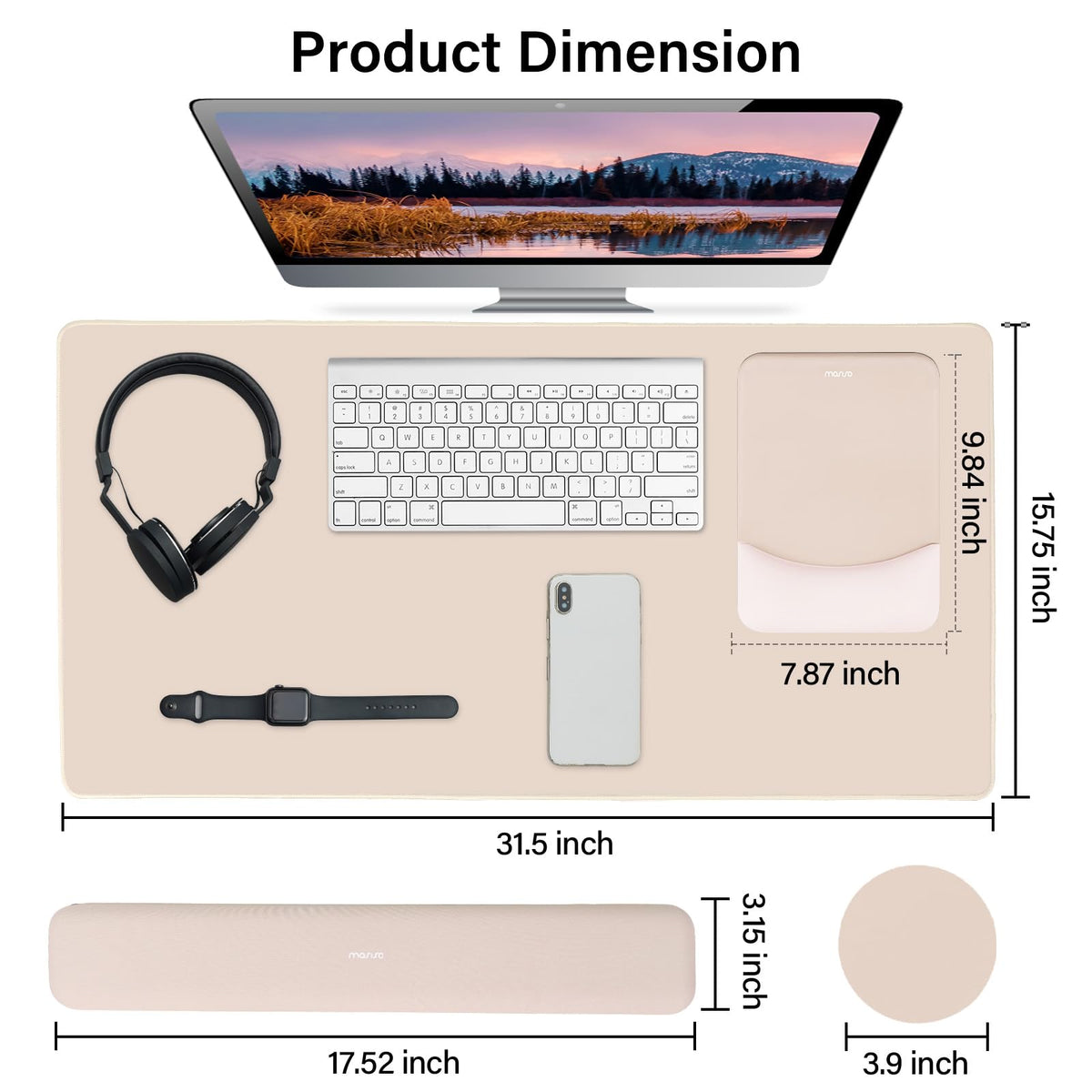 MOSISO Keyboard Mouse Pad Set, Large Gaming Mouse Pad&Keyboard Wrist Rest