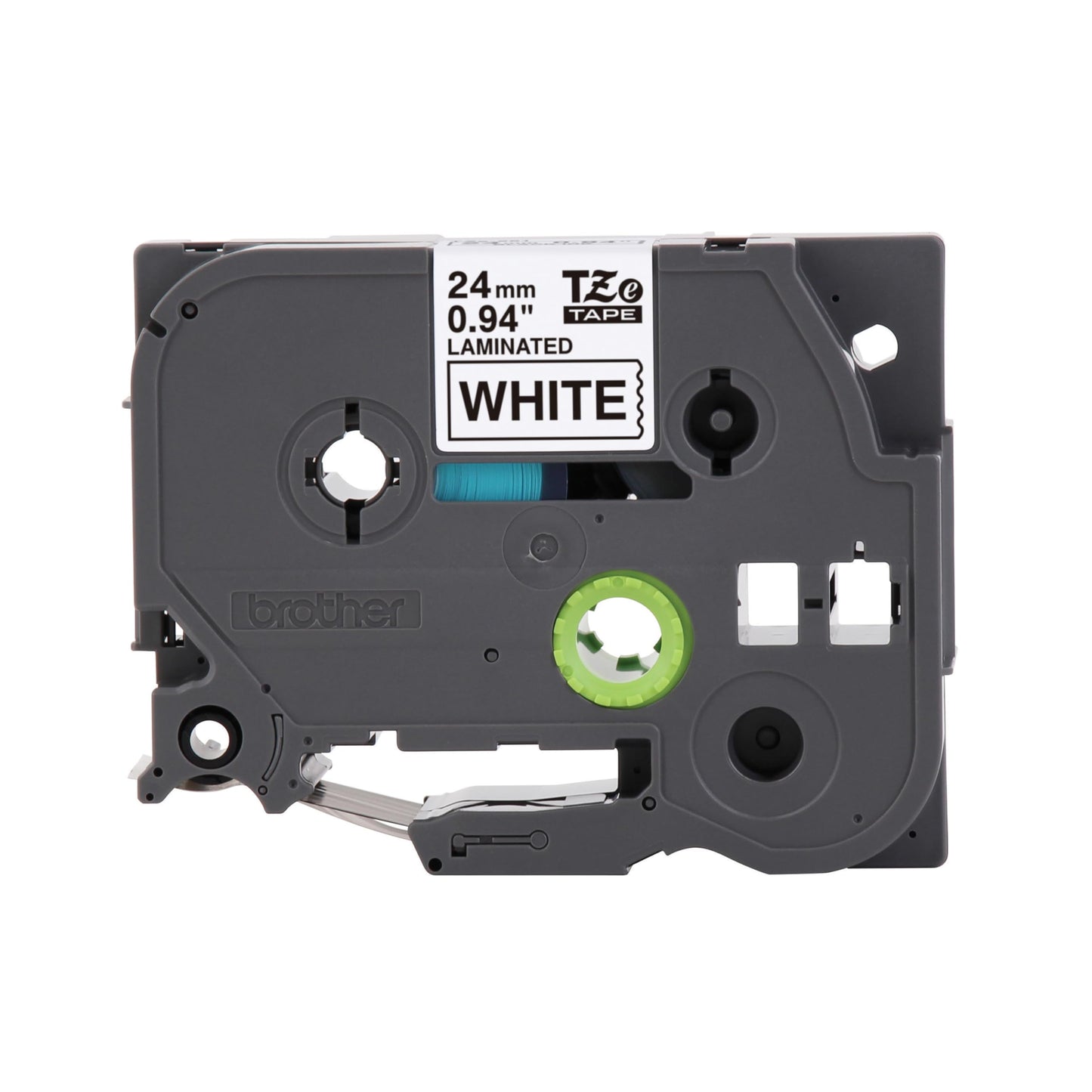 Brother P-Touch TZe251, Laminated, ~1 in x 26.2 ft (24mm x 8m), Black on White Label Tape
