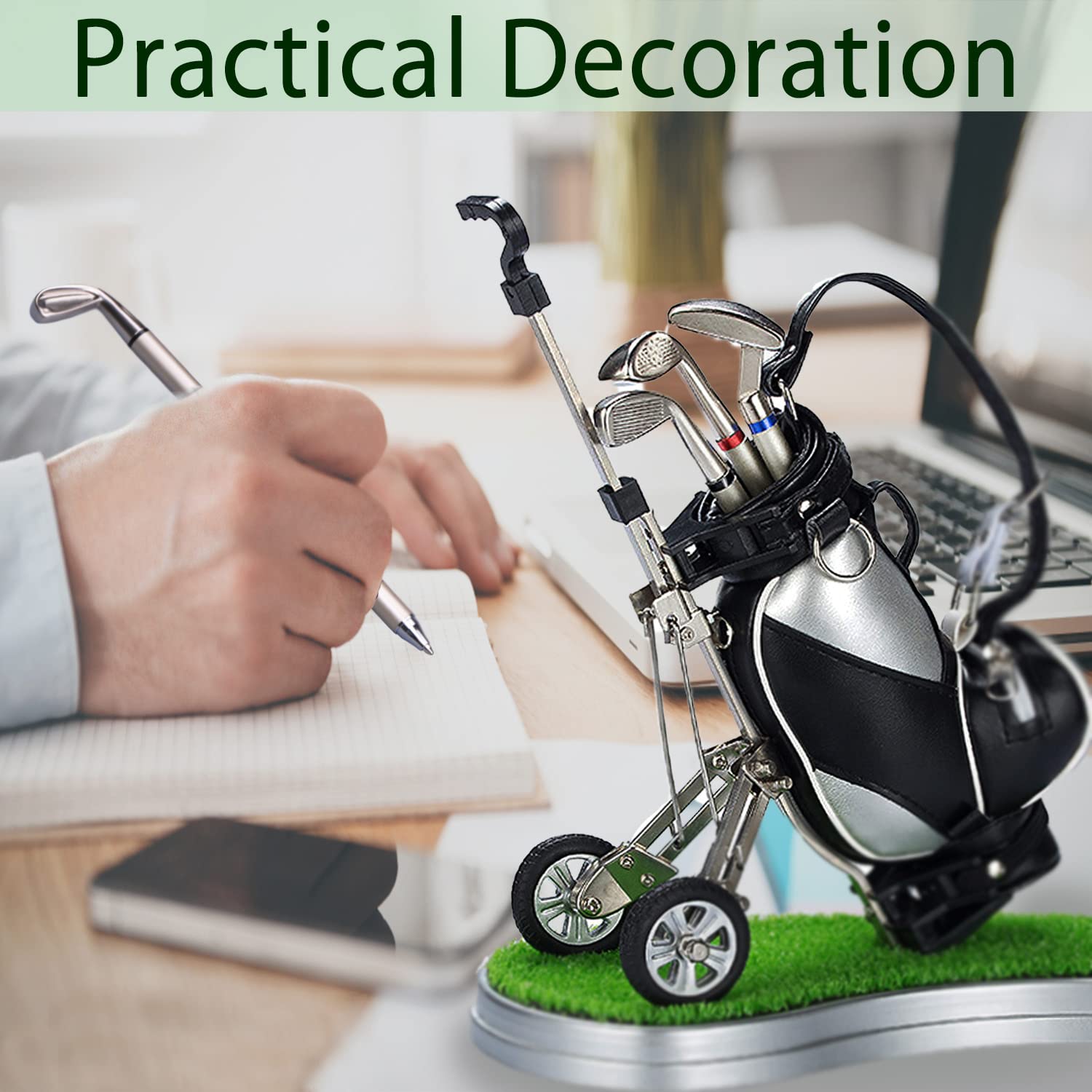 Gifts for Men, Golf Pen Holder Desk Accessories for Men Women Golfers, Birthday Graduation Gifts