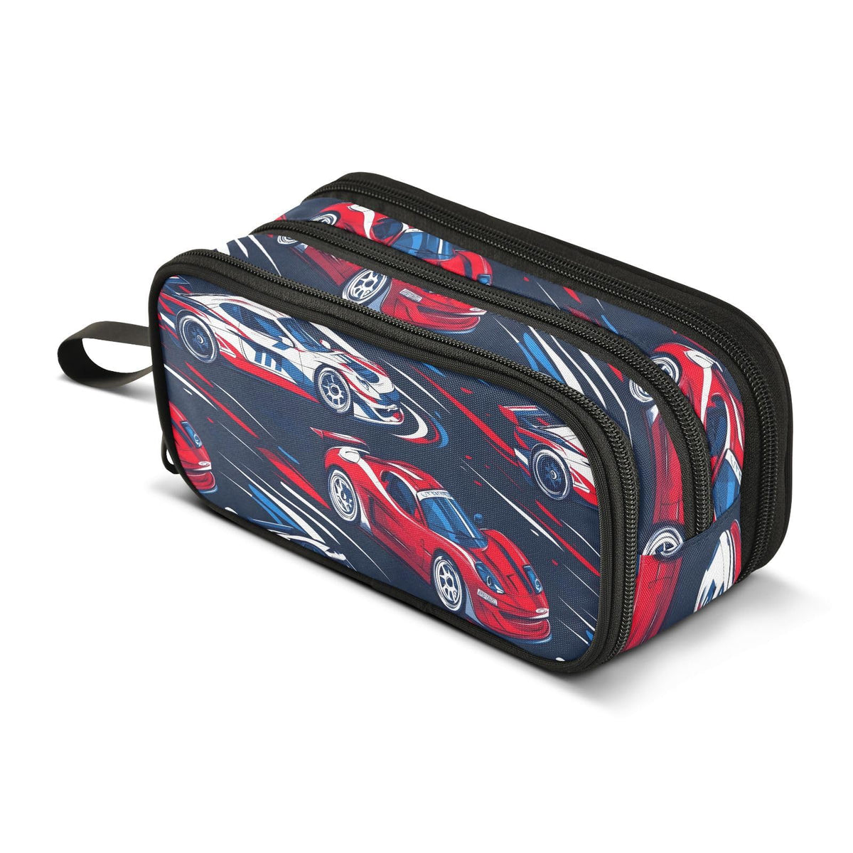 BOENLE Sports Racing Cars Pencil Case Box Boys Girls Large Pencil Pouch Zipper Compartments Big