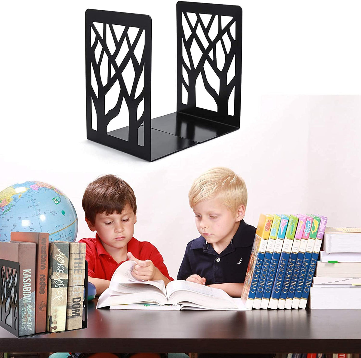 MSDADA Book Ends, Bookends, Book Ends for Shelves, Bookends for Shelves, Book Ends for Heavy Books
