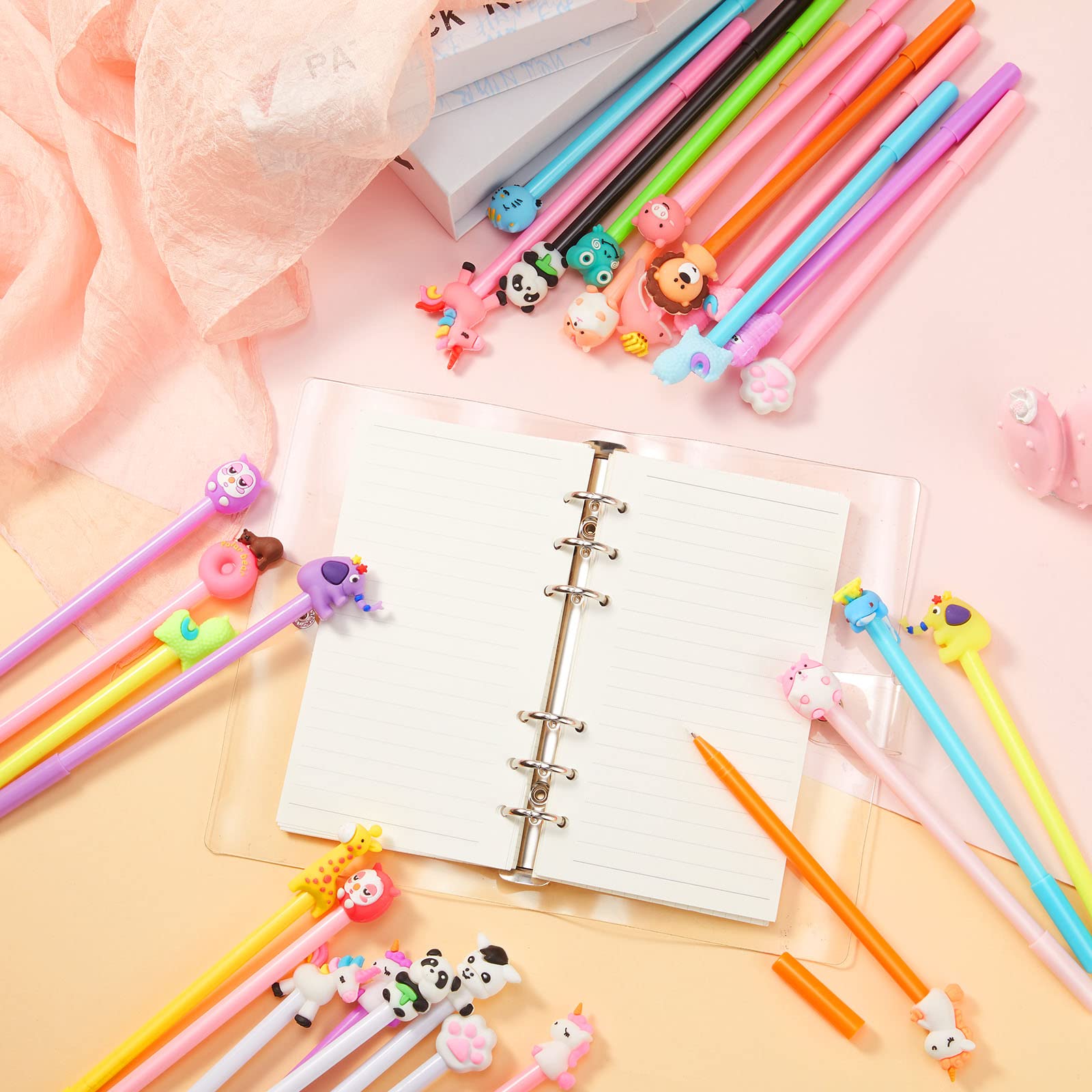Marspark 80 Pcs Cute Cartoon Animal Pens for Kids Back to School Gifts