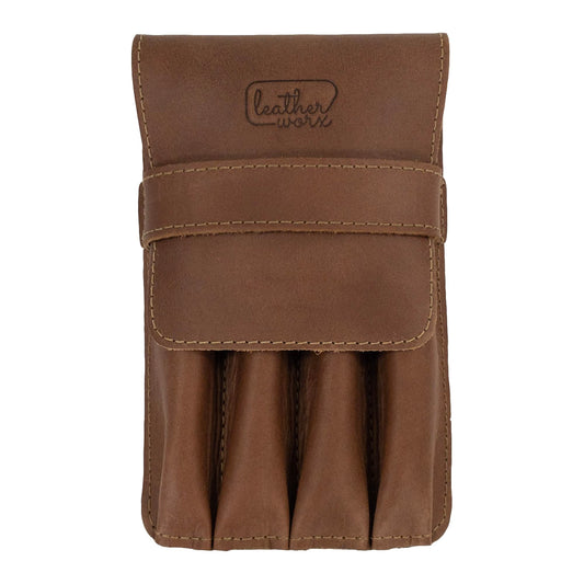 Leather Worx, Pen Holder, Pencil Case, Minimalist Style Holder, Classic Storage, Full Grain