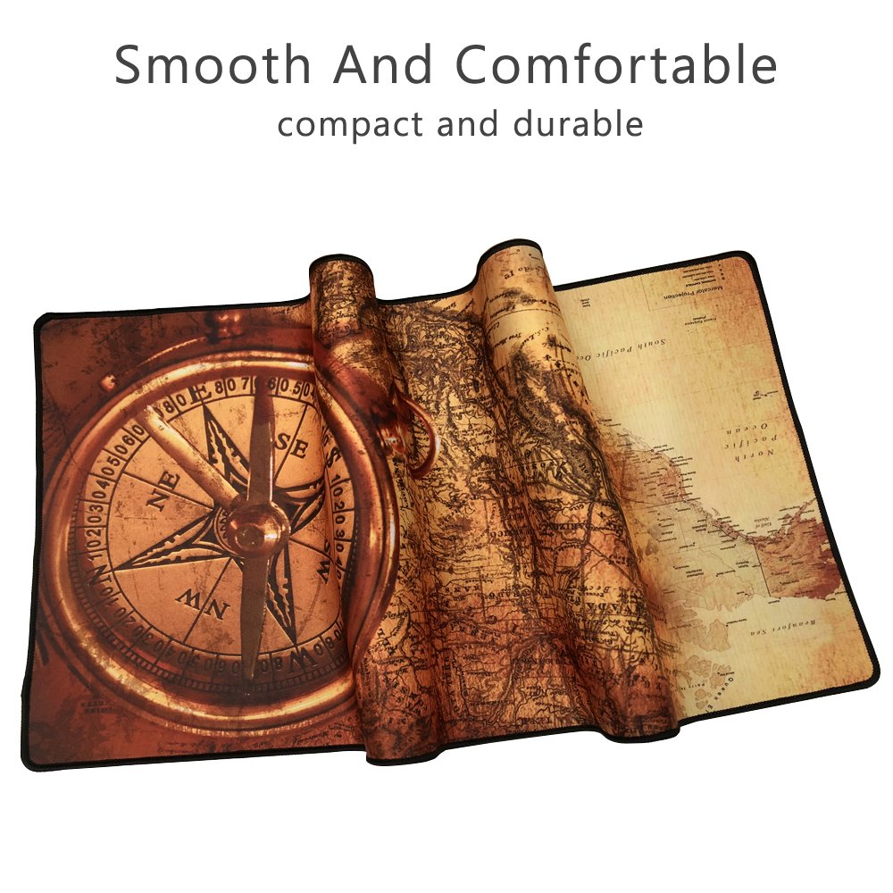 Cmhoo XXL Professional Large Mouse Pad& Computer Game Mouse Mat (35.4x15.7x0.1IN, Compass)