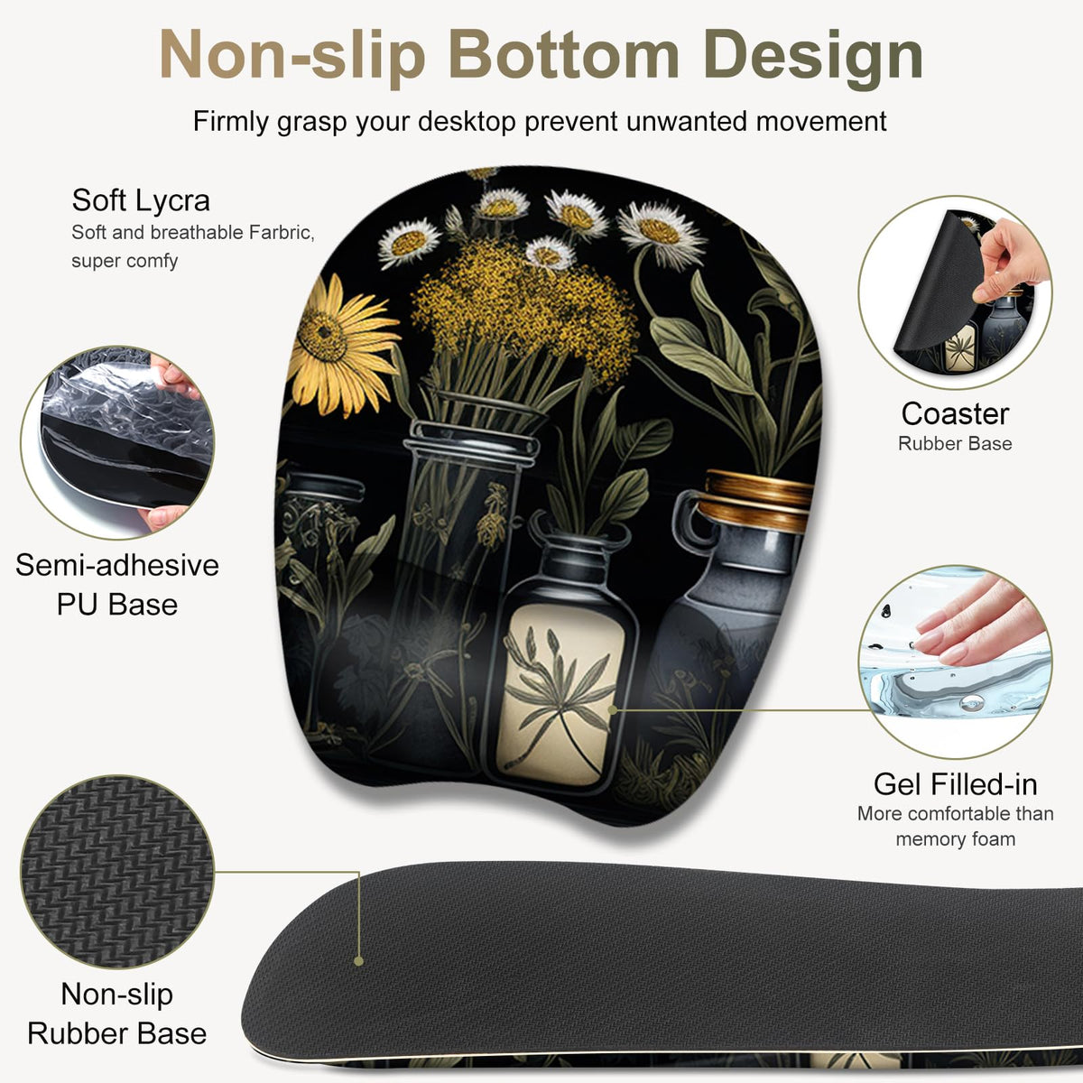 NXZGO Large Mouse Pad with Wrist Support 4 in1 Set, XXL Big Game Mousepad + Keyboard Wrist