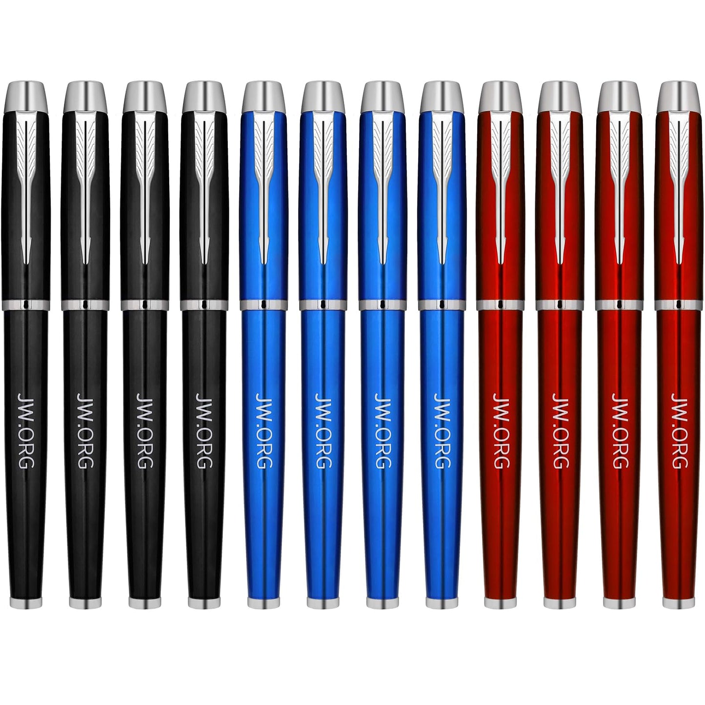 TONOS Jw.org Pen Metal Clip Top Ball Point Black Ink Fine Tip Executive Pen with Insert Cover for
