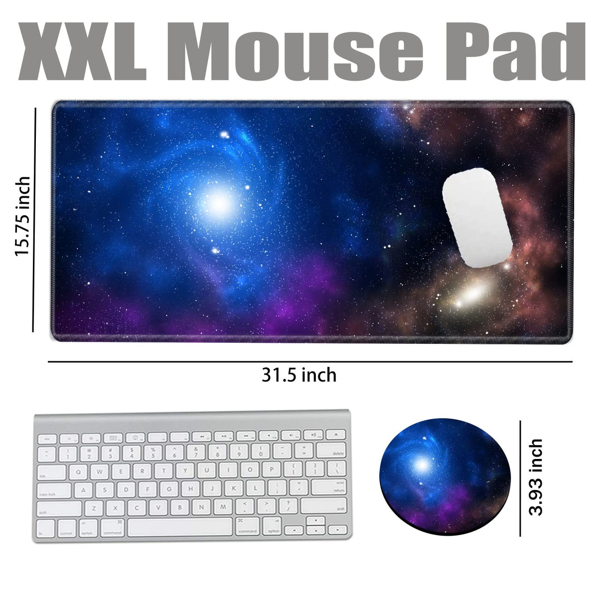 Galaxy Mouse Pad Gaming 31.5x15.75 inch Desk Mat Large Mousepad XXL Extended Computer Mat Non Slip