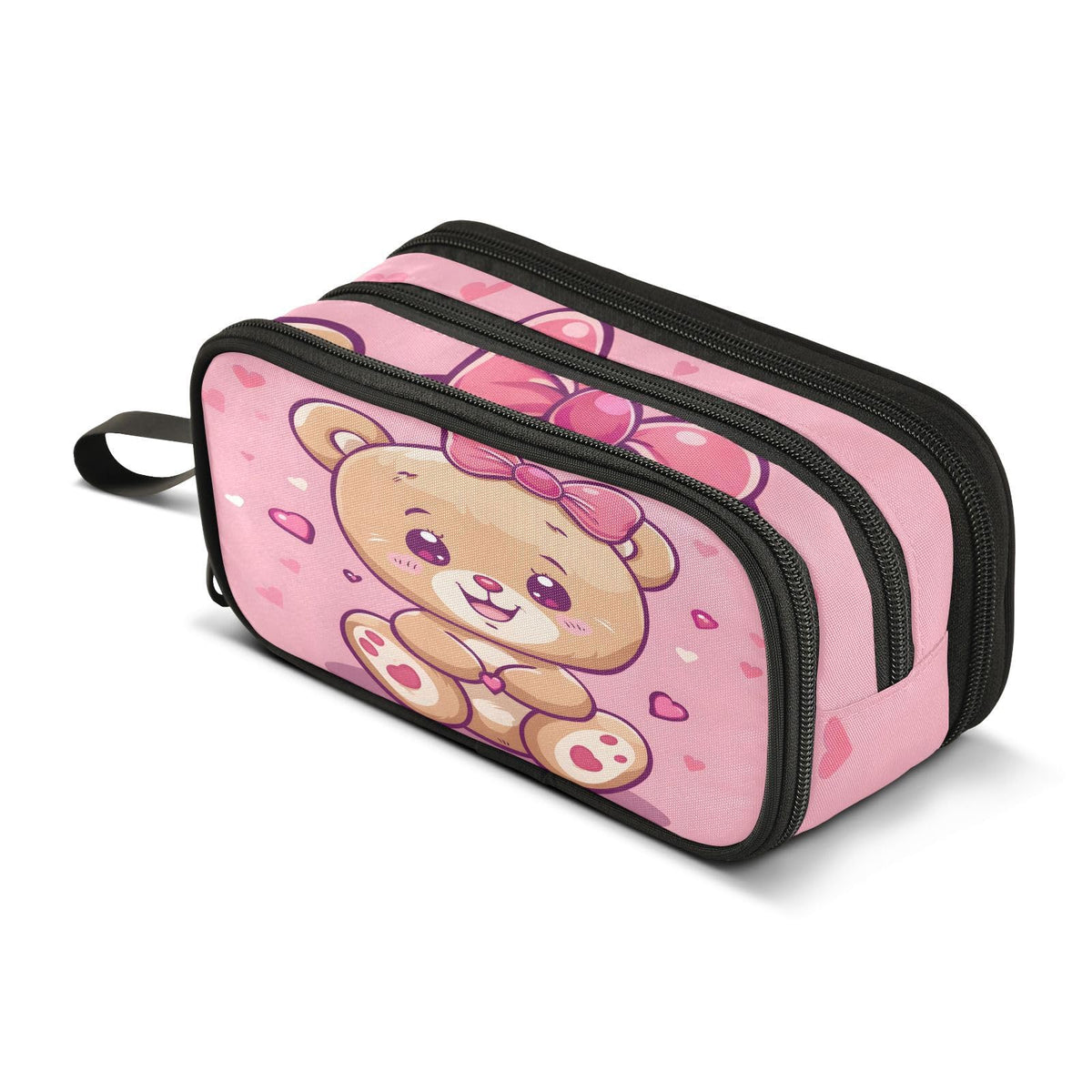 BOENLE Cute Bear Pencil Case Box Boys Girls Large Pencil Pouch with Zipper Compartments Big