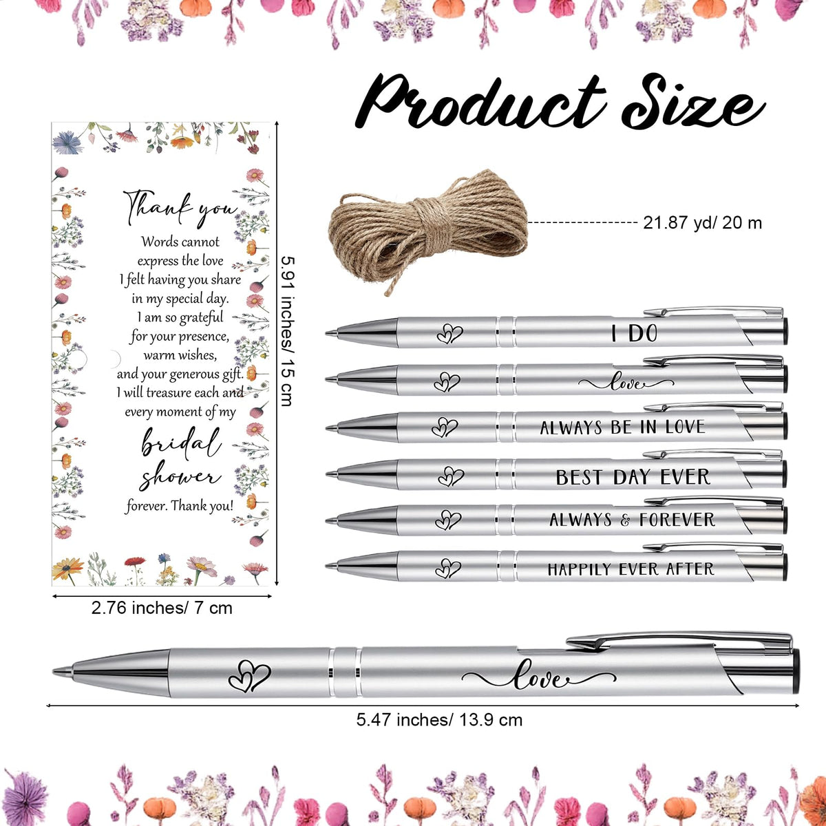 Chiisong 50 Sets Bridal Shower Favors for Guests, Wild Flower