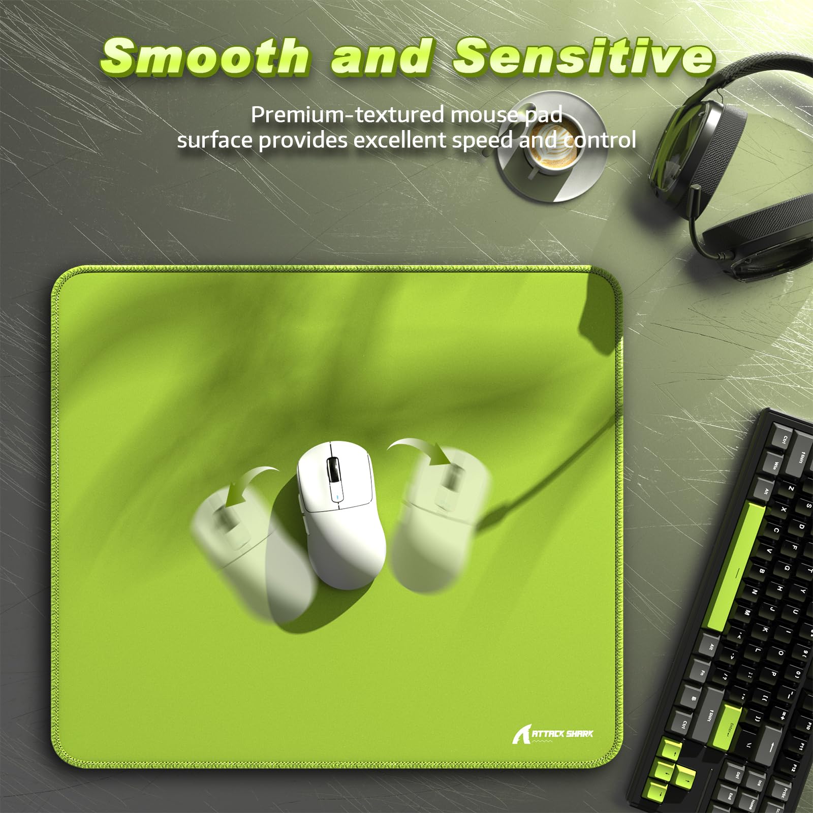 ATTACK SHARK CM02 Gaming Mouse Pad for Esports Speed Large Mouse mats for Desk Waterproof Surface