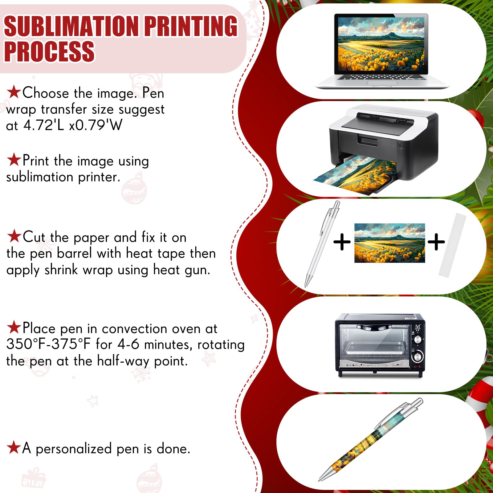 Yexiya 20 Pcs Sublimation Pens Blank White Aluminum Ballpoint with Clip