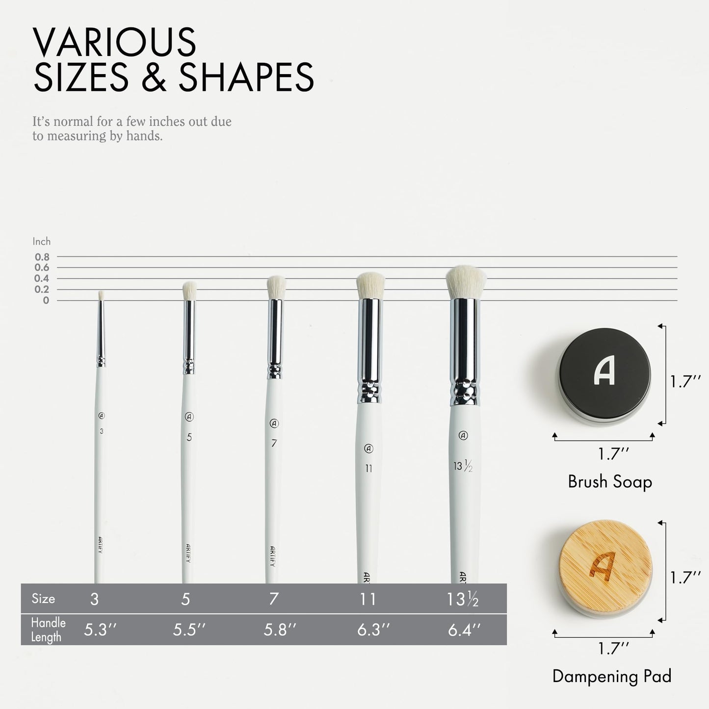 ARTIFY Drybrush Set with Dampening Pad and Brush Soap: 5 Sizes Professional-Grade Dry Brush for