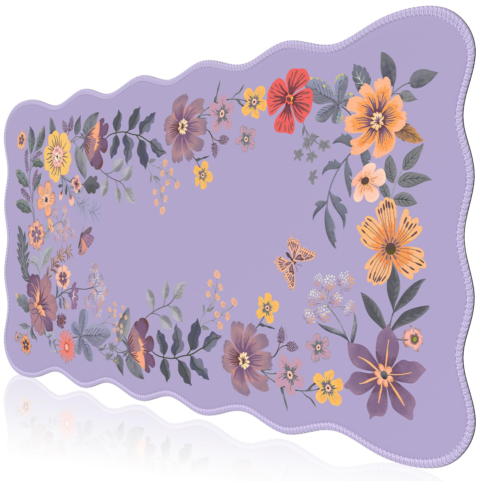 iCasso Purple Keyboard Pad 35.4"x15.7", Computer Mat for Classroom