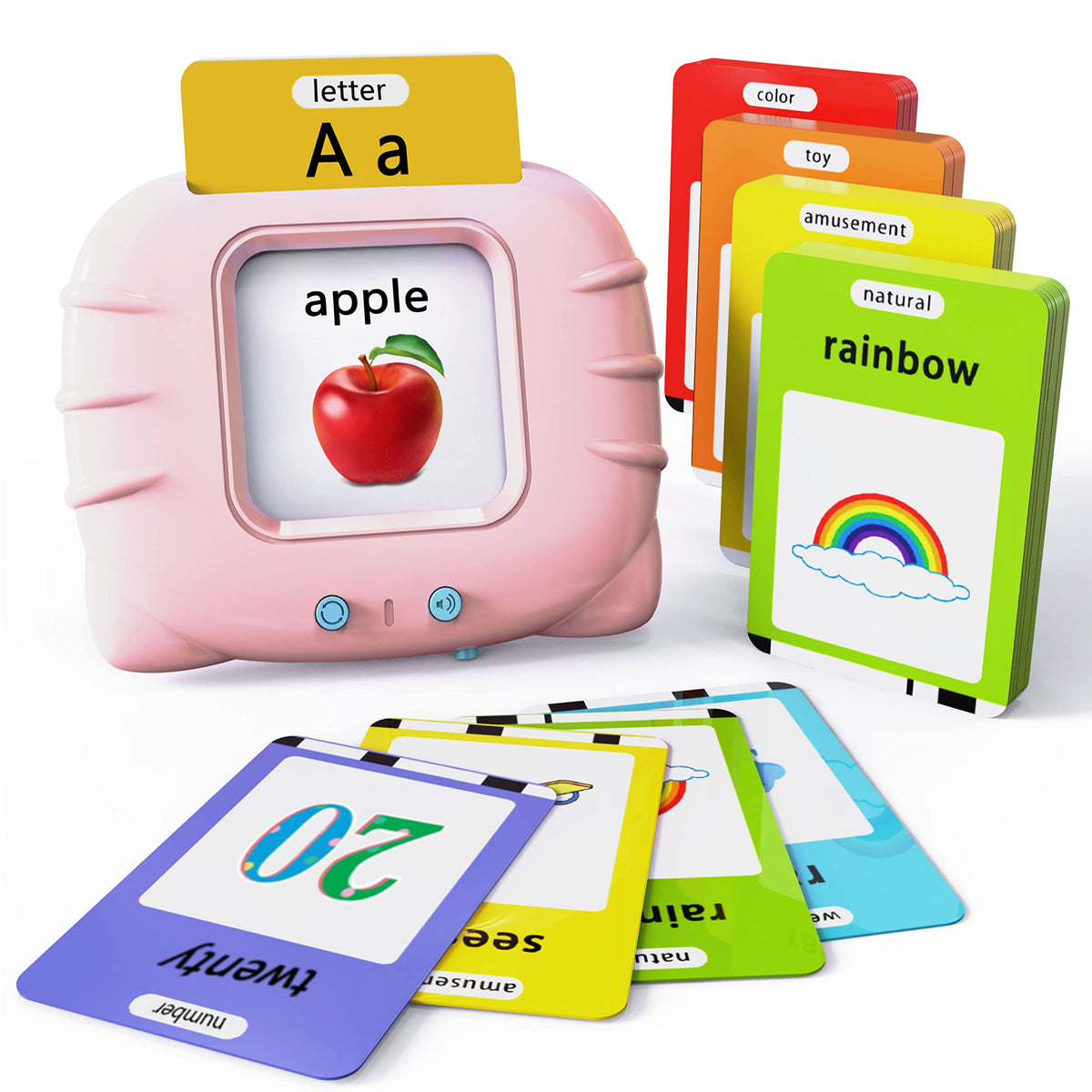 Lapare Audible Educational Toy with Music for Toddlers Age 1 2 3 4 5, 252 Sight Words Flash Cards