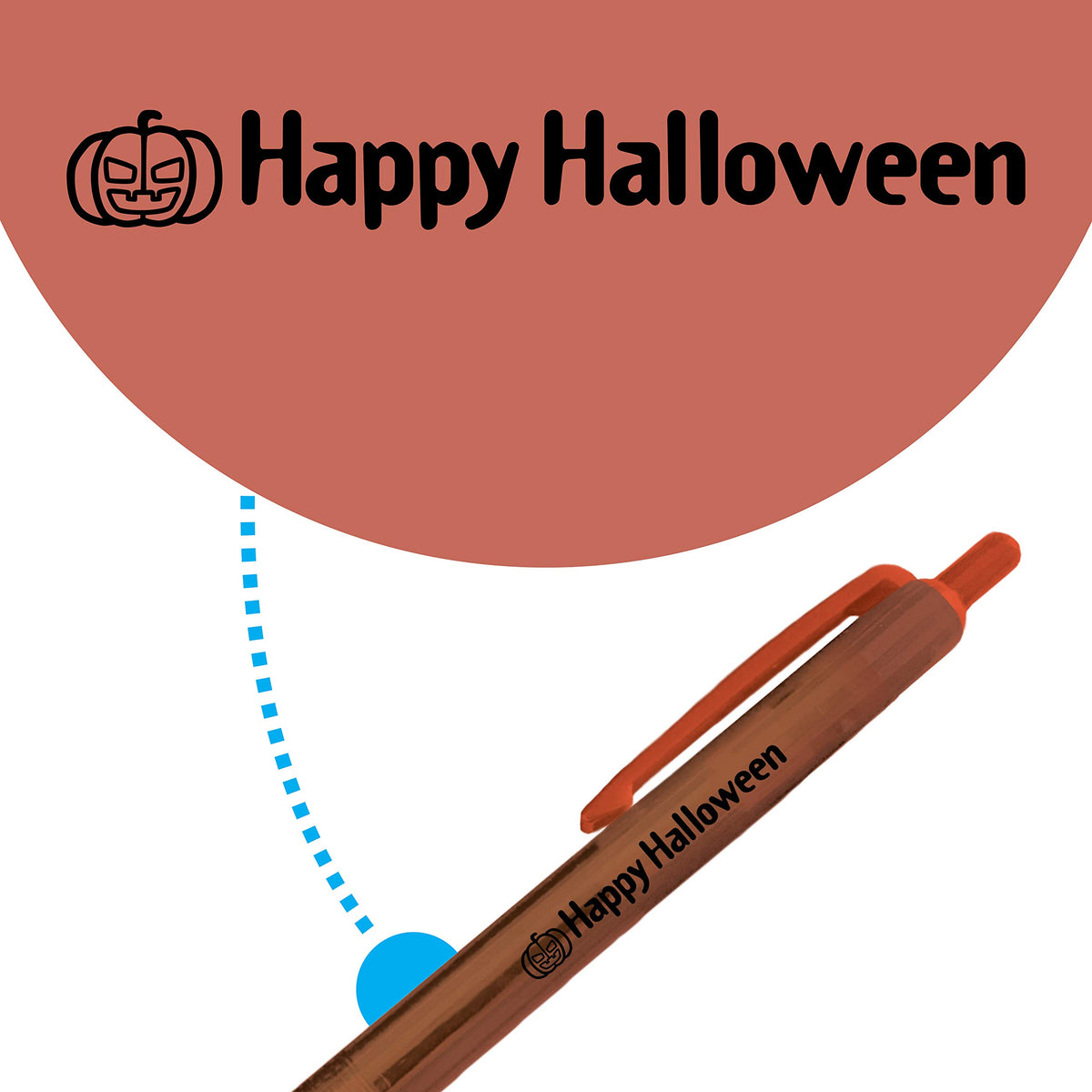 Greeting Pen Happy Halloween Pens- 3 Designs Translucent 12 Pen Set 46001
