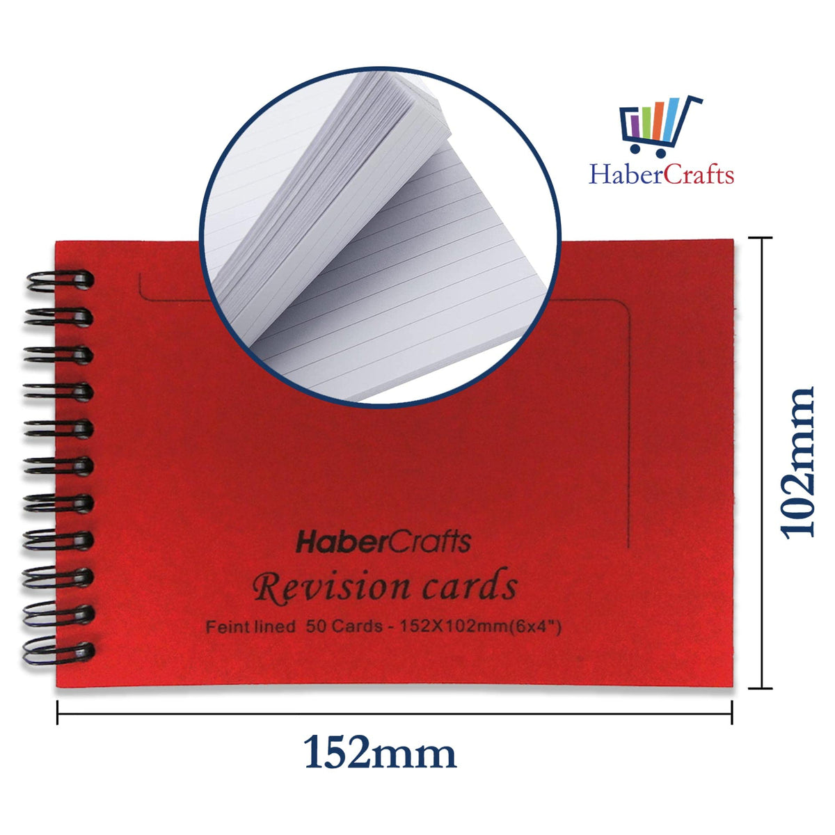 Flashcards Revision Book Study Cards Ruled Notepad Notebook Index Que Cards Record Card Travel Pad