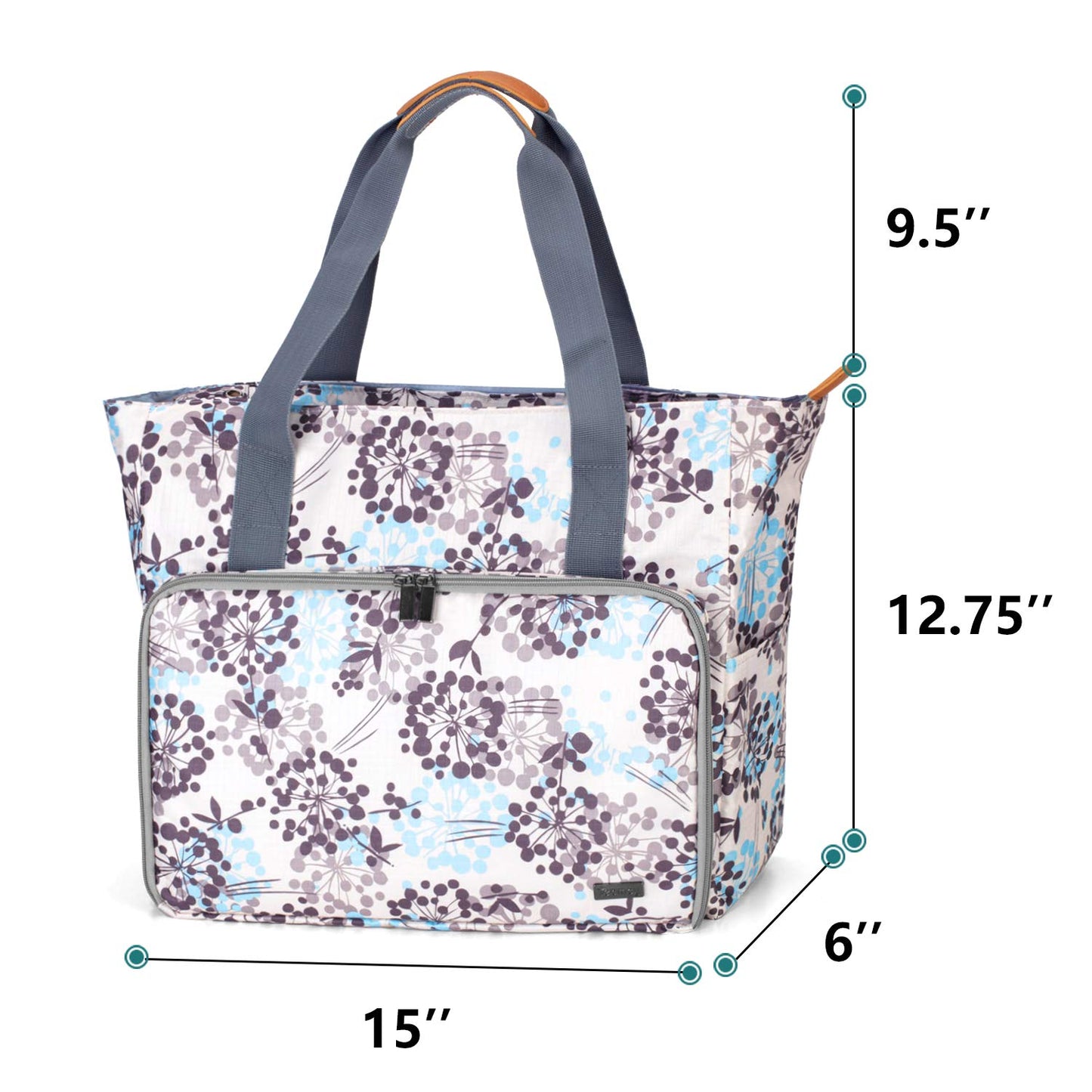 Teamoy Knitting Bag Tote, Yarn Storage Bag Crochet Organizer, Dandelion