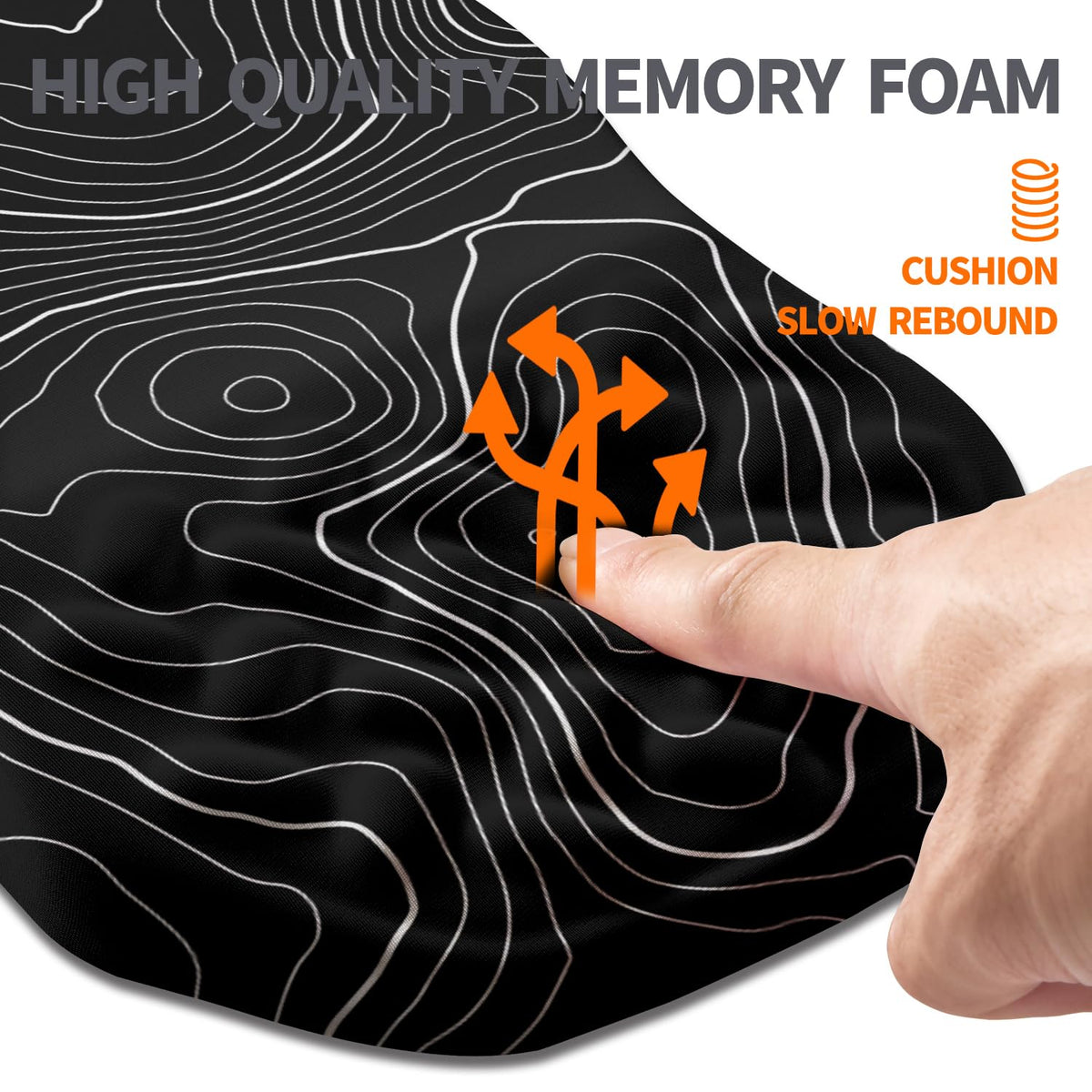 Armanza Ergonomic Slope Mouse Pad Wrist Support, Wrist Rest Mousepad for Carpal Tunnel Pain Relief