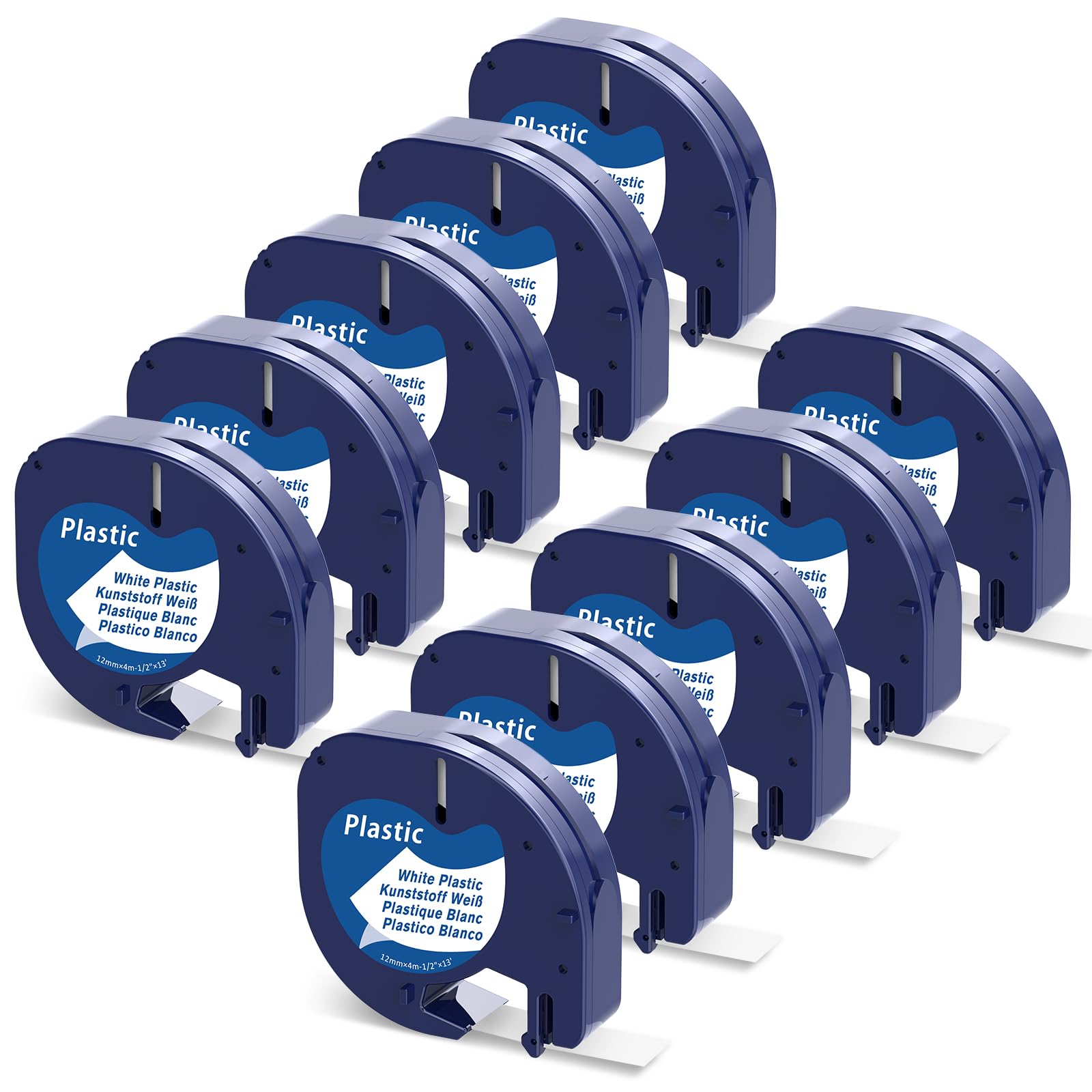 COLORTY 91331 Label Tape Replace for Dymo LetraTag Refills Plastic White