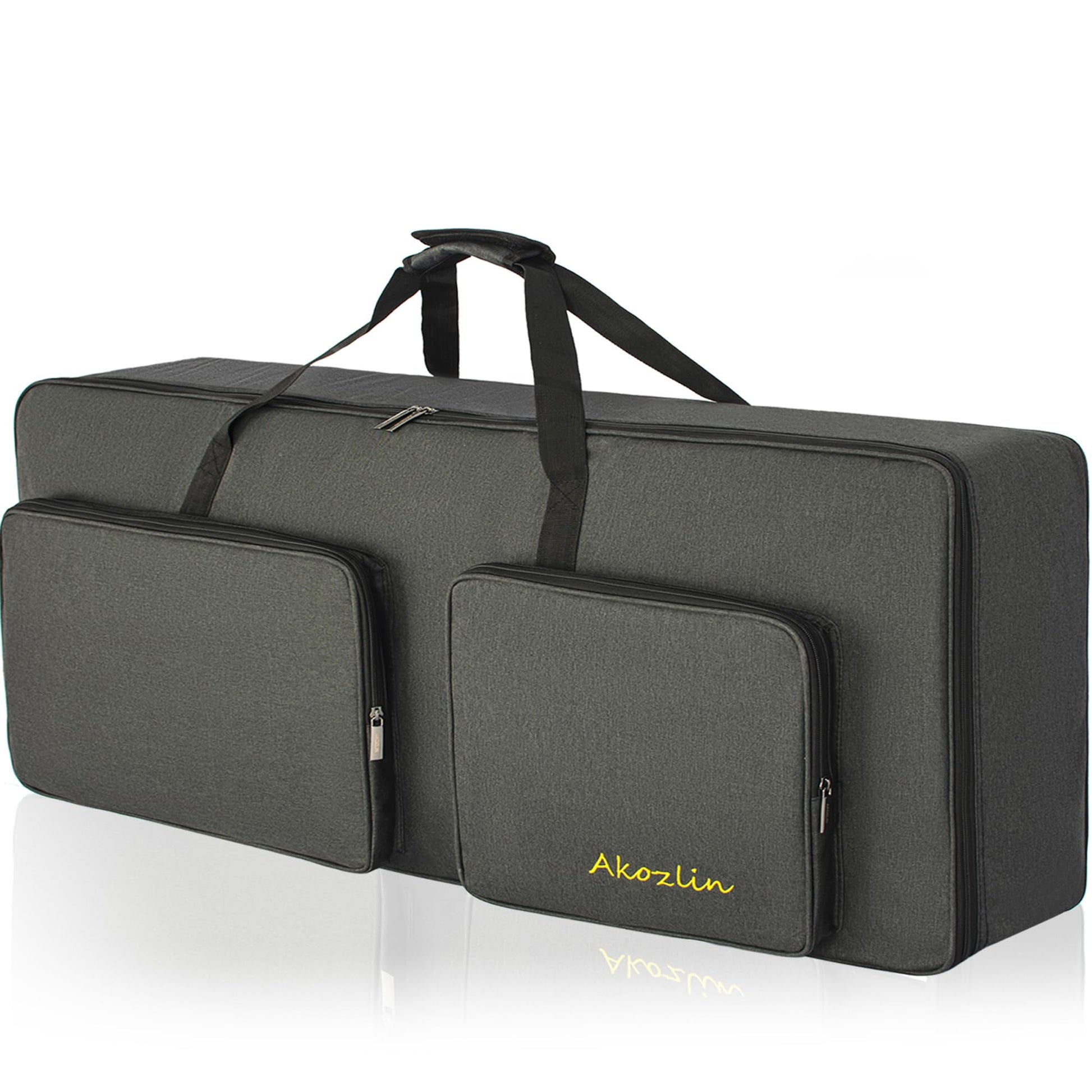 AKOZLIN 61-Key Keyboard Case Gig Bag 41.7”×17.3”×6.3” Full Padded Soft