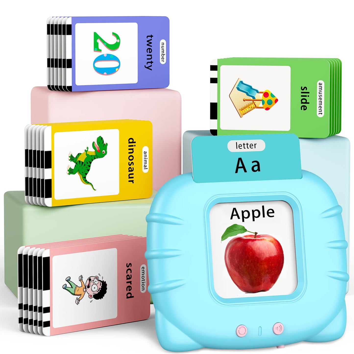 Eaever 252 Words Talking-Flash-Cards, Birthday Gifts for Boys 3 4 5 6 Year Old, Pocket Speech