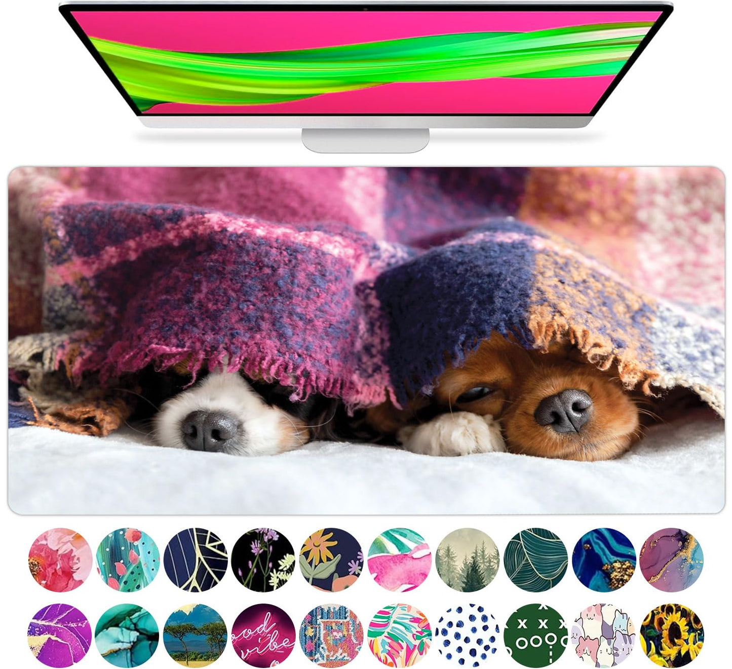 French KOKO Large Mouse Pad, Desk Mat, Keyboard Pad, Desktop Home Office School Essentials College