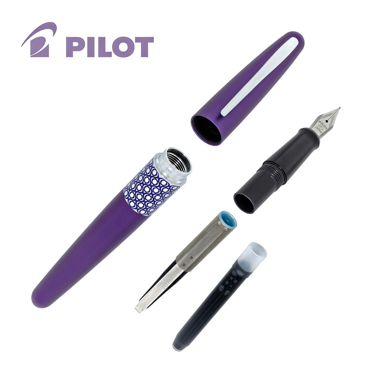 Pilot Metropolitan Fountain Pen, Retro Pop Purple, 1.0mm Stub nib