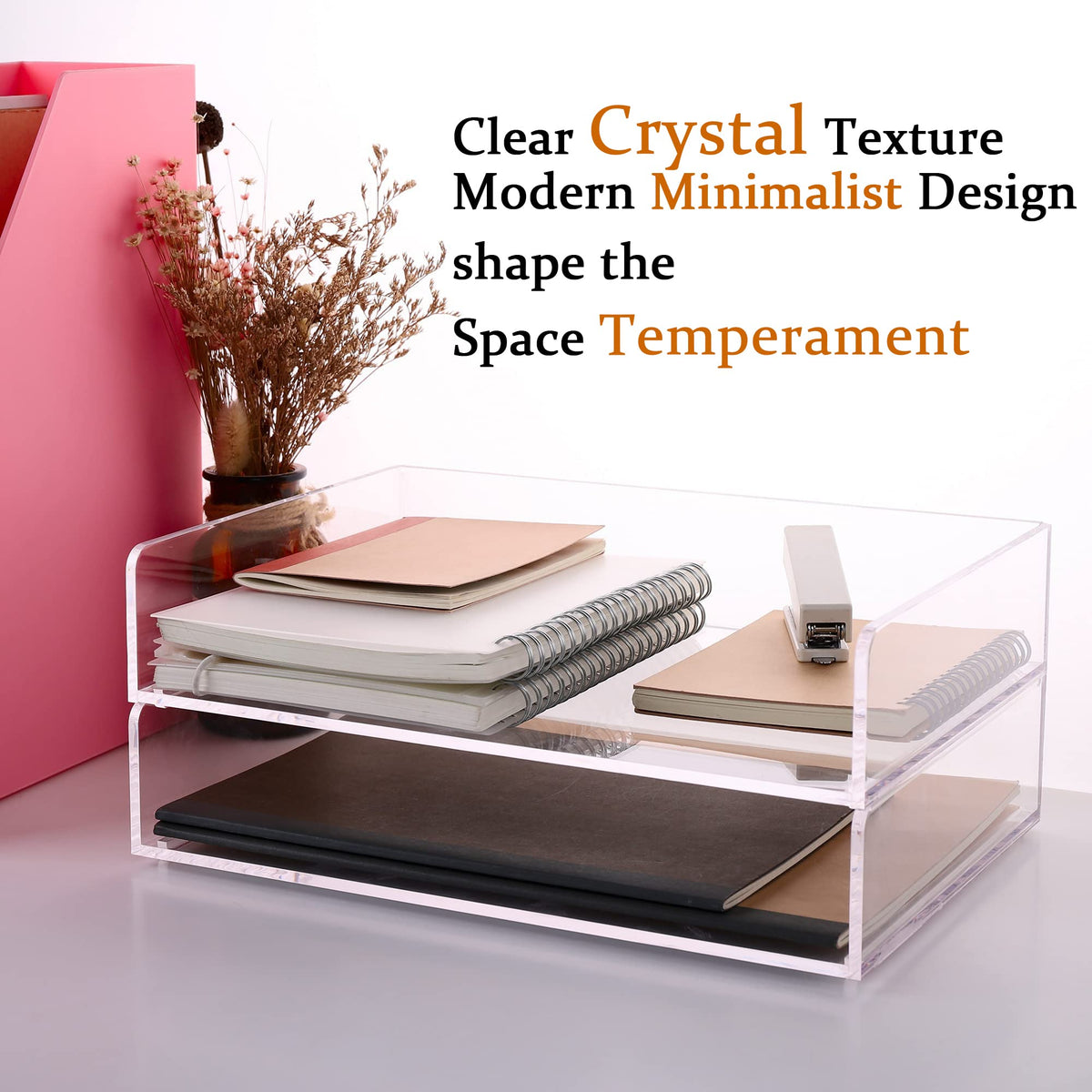 Paper Tray Organizer Clear Acrylic Desk Organizers and AccessoriesOffice Supplies Organization