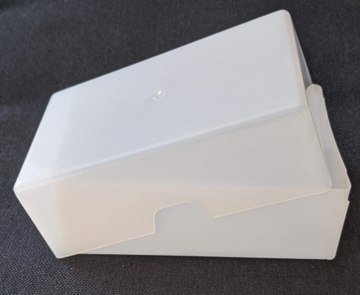 x10 Clear Plastic Business Card Boxes 95mm x 60mm x 35mm - Holds up to 125 Cards Per Box
