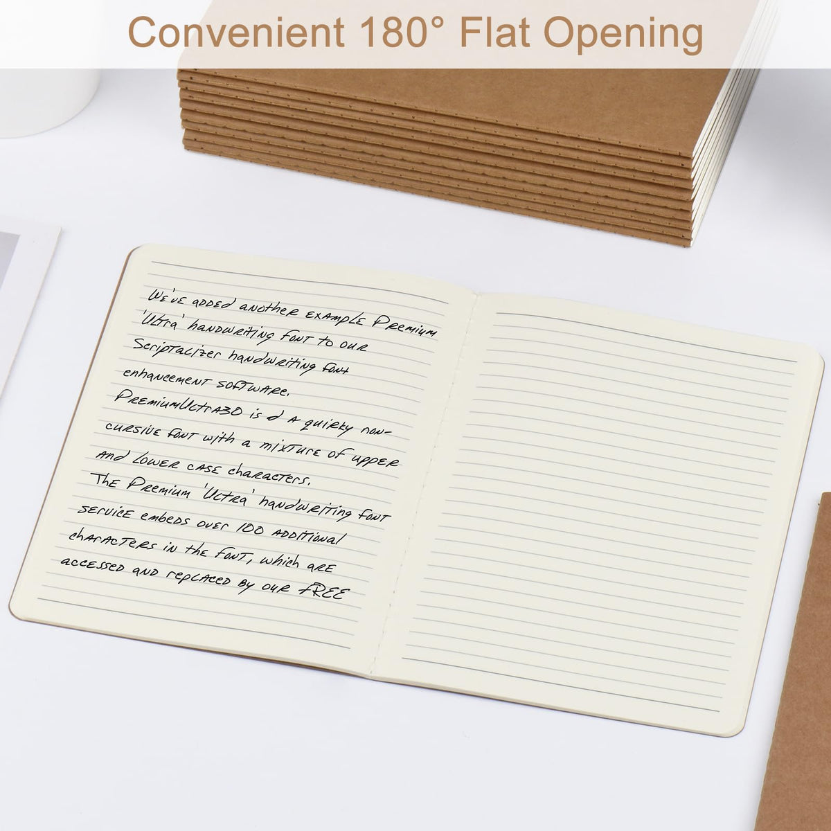 ZCZN 50 Pack A5 Kraft Notebooks Bulk, 8.15x5.5 Inches Lined Paper Journaling Notebooks, Notebooks