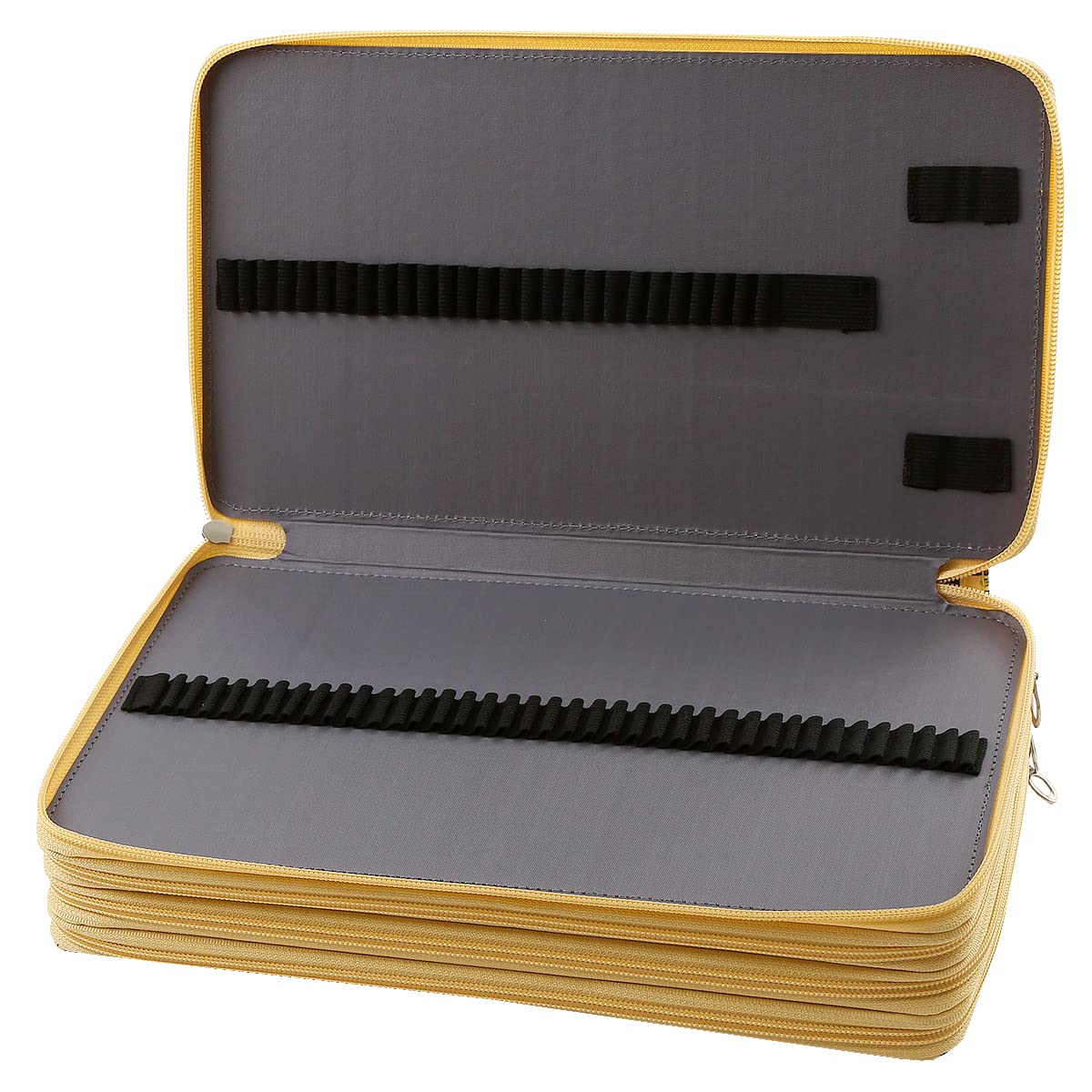 Lbxgap 300 Individual-Slots Pencil Case 4-Layer Zipped Holder w/Handle